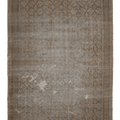 Vintage Manisa Turkish Area Rug 7x10 ft — Gray & Brown Geometric