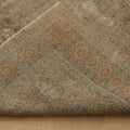 Vintage Manisa Turkish Area Rug 7x10 ft — Gray & Brown Geometric