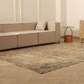 Vintage Manisa Turkish Area Rug 6x8 ft — Brown & Blue Distressed