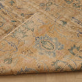 Vintage Manisa Turkish Area Rug 6x8 ft — Brown & Blue Distressed