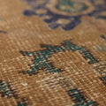 Vintage Manisa Turkish Area Rug 6x8 ft — Brown & Blue Distressed