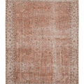 Vintage Manisa Turkish Area Rug 6x8 ft — Orange & Beige Floral