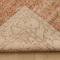 Vintage Manisa Turkish Area Rug 6x8 ft — Orange & Beige Floral