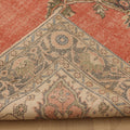 Vintage Isparta Turkish Area Rug 5x9 ft — Red & Beige Floral