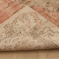 Vintage Manisa Turkish Area Rug 6x9 ft — Pink & Beige Floral