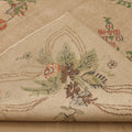 Vintage Isparta Turkish Area Rug 6x9 ft — Beige & Green Floral