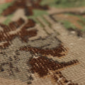 Vintage Isparta Turkish Area Rug 6x9 ft — Beige & Green Floral