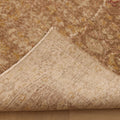 Vintage Isparta Turkish Area Rug 5x9 ft — Beige & Brown Floral