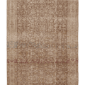 Vintage Isparta Turkish Area Rug 5x9 ft — Beige & Brown Floral