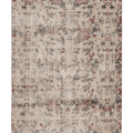 Vintage Isparta Turkish Area Rug 7x9 ft — Beige & Red Floral