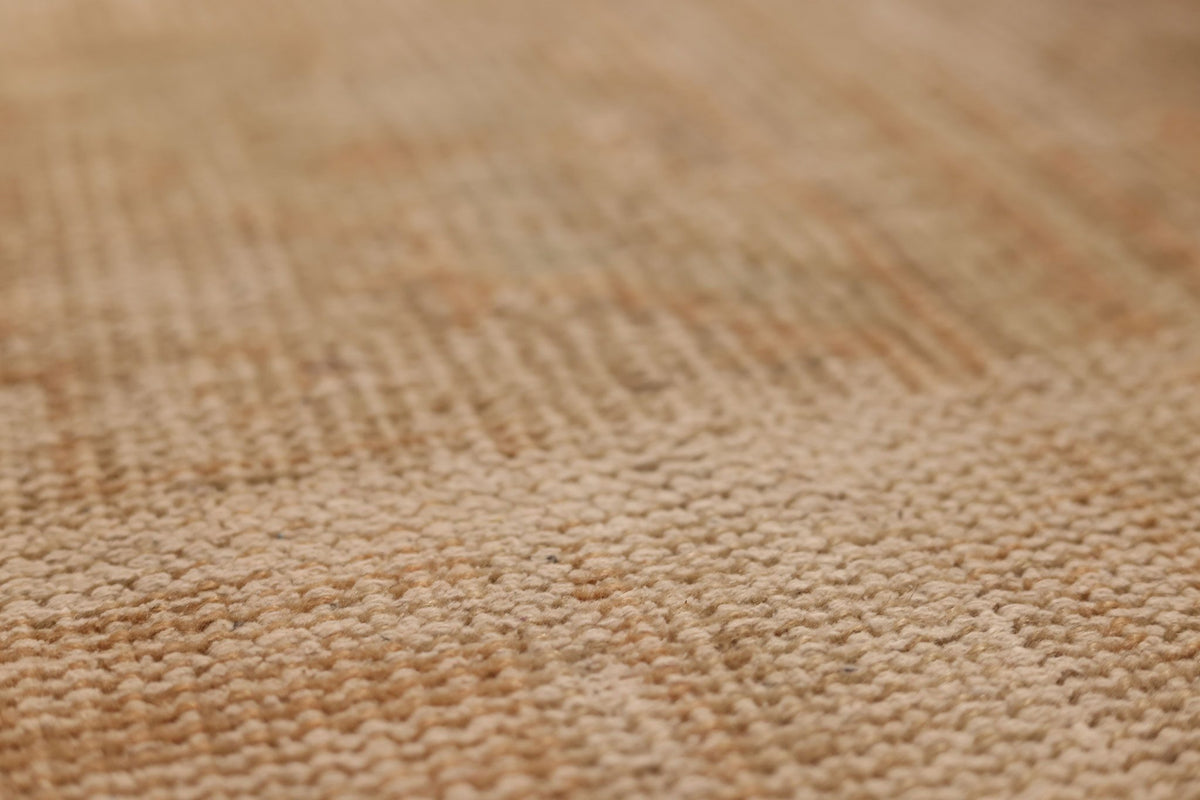 Vintage Isparta Turkish Area Rug 5x8 ft — Beige & Brown Distressed