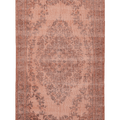Vintage Isparta Turkish Area Rug 5x9 ft — Orange & Brown Floral