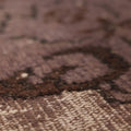Vintage Manisa Turkish Area Rug 6x9 ft — Brown & Gray Floral
