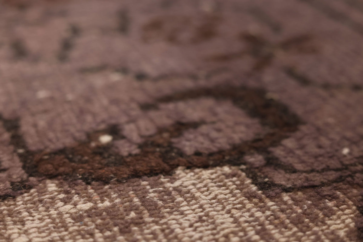 Vintage Manisa Turkish Area Rug 6x9 ft — Brown & Gray Floral
