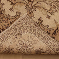 Vintage Isparta Turkish Area Rug 6x9 ft — Beige & Brown Floral