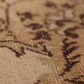 Vintage Isparta Turkish Area Rug 6x9 ft — Beige & Brown Floral