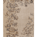 Vintage Isparta Turkish Doormat 2x3 ft — Beige & Brown Distressed