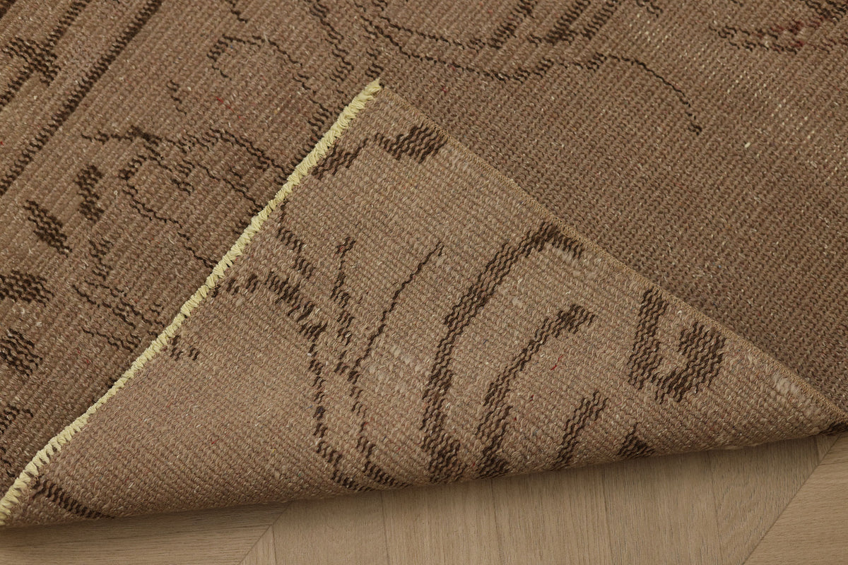 Vintage Manisa Turkish Doormat 2x3 ft — Beige & Brown Floral