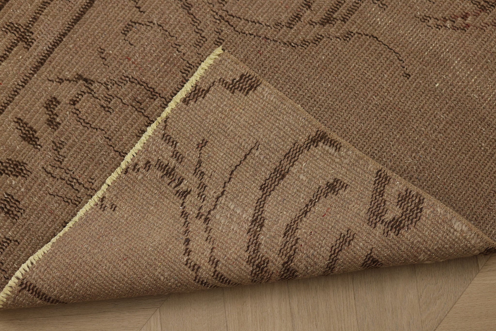 Vintage Manisa Turkish Doormat 2x3 ft — Beige & Brown Floral