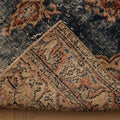 Vintage Isparta Turkish Runner Rug 3x11 ft — Blue & Brown Floral
