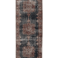 Vintage Isparta Turkish Runner Rug 3x11 ft — Blue & Brown Floral