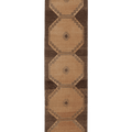 Vintage Malatya Turkish Runner Rug 3x13 ft — Beige & Brown Geometric