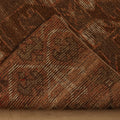 Vintage Gaziantep Turkish Runner Rug 3x10 ft — Brown & Red Geometric