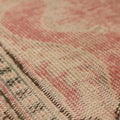 Vintage Manisa Turkish Runner Rug 2x6 ft — Pink & Beige Distressed