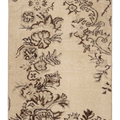 Vintage Isparta Turkish Doormat 2x3 ft — Beige & Brown Floral