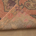 Vintage Nevşehir Turkish Runner Rug 3x7 ft — Red & Gray Floral