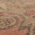 Vintage Nevşehir Turkish Runner Rug 3x7 ft — Red & Gray Floral