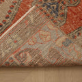 Vintage Nevşehir Turkish Runner Rug 2x8 ft — Orange & Brown Geometric
