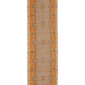 Vintage Muğla Turkish Runner Rug 2x12 ft — Orange & Beige Geometric