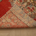 Vintage Manisa Turkish Runner Rug 2x9 ft — Red & Blue Geometric