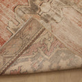 Vintage Niğde Turkish Runner Rug 3x7 ft — Red & Gray Geometric