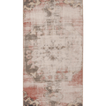 Vintage Niğde Turkish Runner Rug 3x7 ft — Red & Gray Geometric