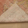 Vintage Niğde Turkish Runner Rug 3x8 ft — Red & Green Geometric