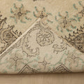 Vintage Isparta Turkish Area Rug 3x6 ft — Beige & Brown Floral (No. 59815)