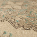 Vintage Isparta Turkish Area Rug 3x6 ft — Beige & Brown Floral (No. 59815)
