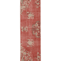 Vintage Isparta Turkish Runner Rug 2x10 ft — Red & Beige Floral