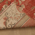 Vintage Isparta Turkish Runner Rug 2x10 ft — Red & Beige Floral