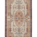 Vintage Isparta Turkish Area Rug 3x7 ft — Beige & Red maximalist