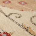 Vintage Isparta Turkish Area Rug 3x7 ft — Beige & Red maximalist