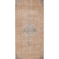 Vintage Isparta Turkish Runner Rug 2x7 ft — Beige Floral (No. 59824)