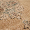 Vintage Isparta Turkish Runner Rug 2x7 ft — Beige Floral (No. 59824)