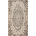 Vintage Isparta Turkish Runner Rug 2x7 ft — Beige Floral (No. 59833)