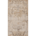 Vintage Isparta Turkish Runner Rug 2x6 ft — Beige Geometric