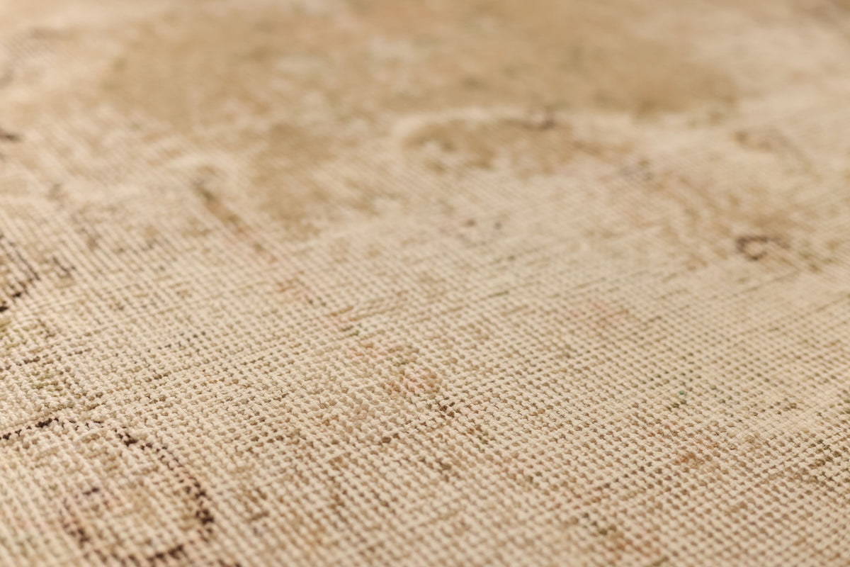 Vintage Isparta Turkish Runner Rug 2x6 ft — Beige Geometric