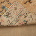 Vintage Isparta Turkish Runner Rug 2x6 ft — Beige Floral
