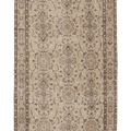 Vintage Isparta Turkish Area Rug 3x6 ft — Beige & Brown Floral (No. 59839)